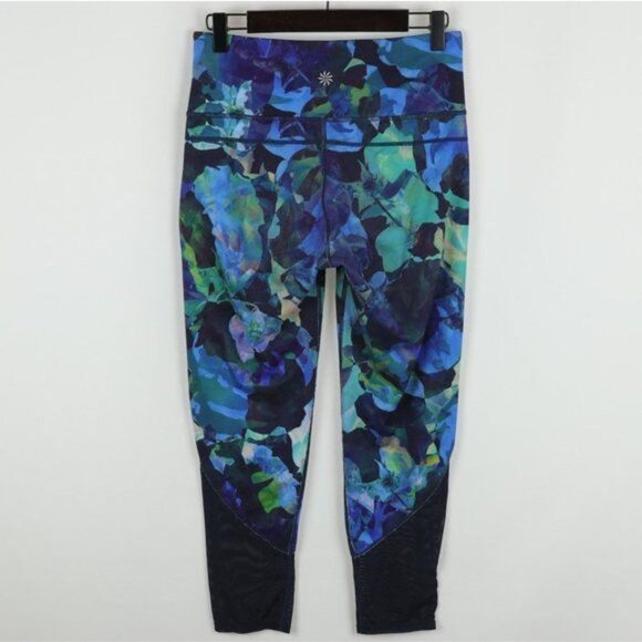 Athleta Mystique Chatarunga Women's Small Blue Green High Rise Capri Leggings - Picture 5 of 10